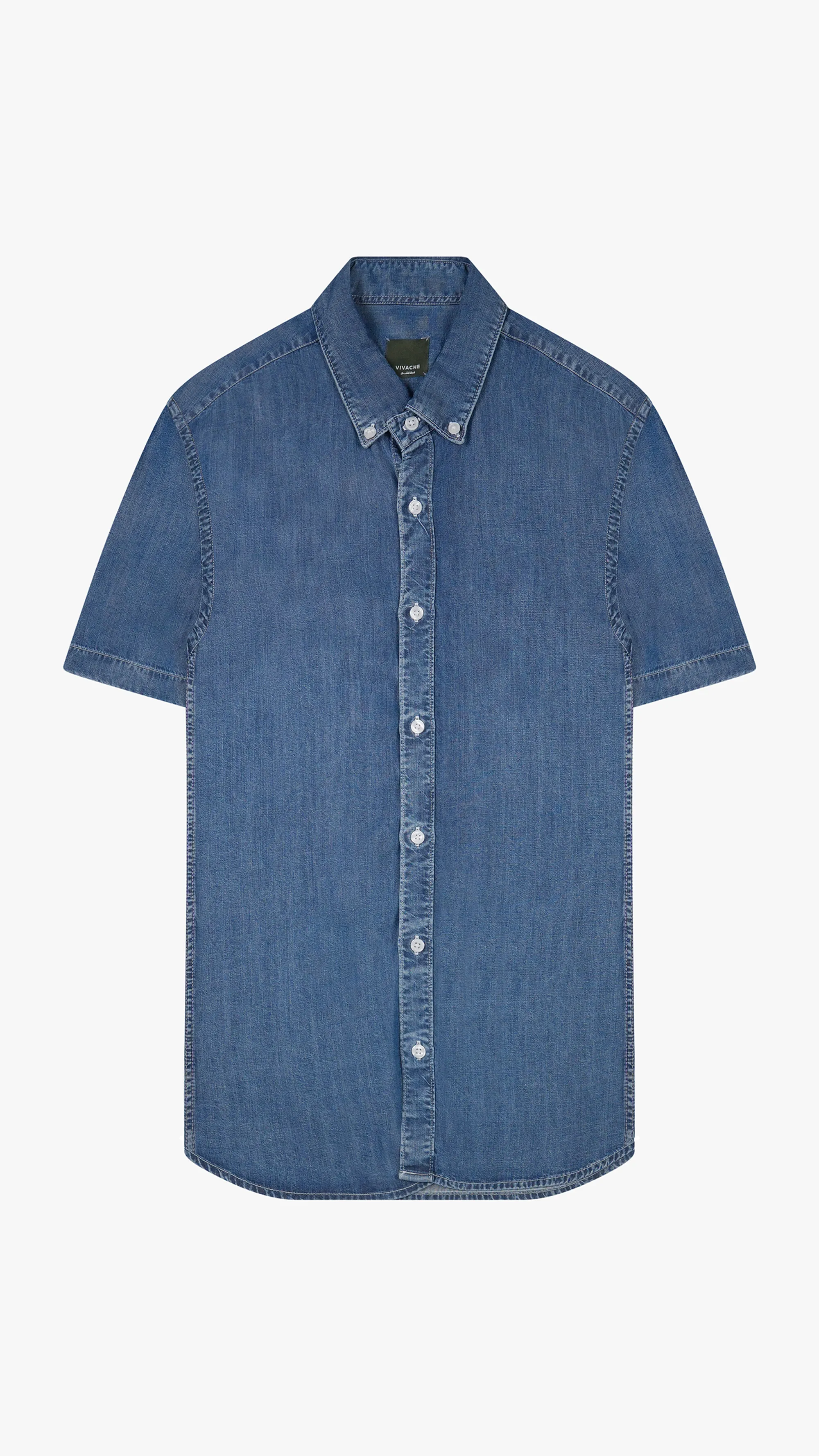 Short Sleeve Tencel Jeans Shirt